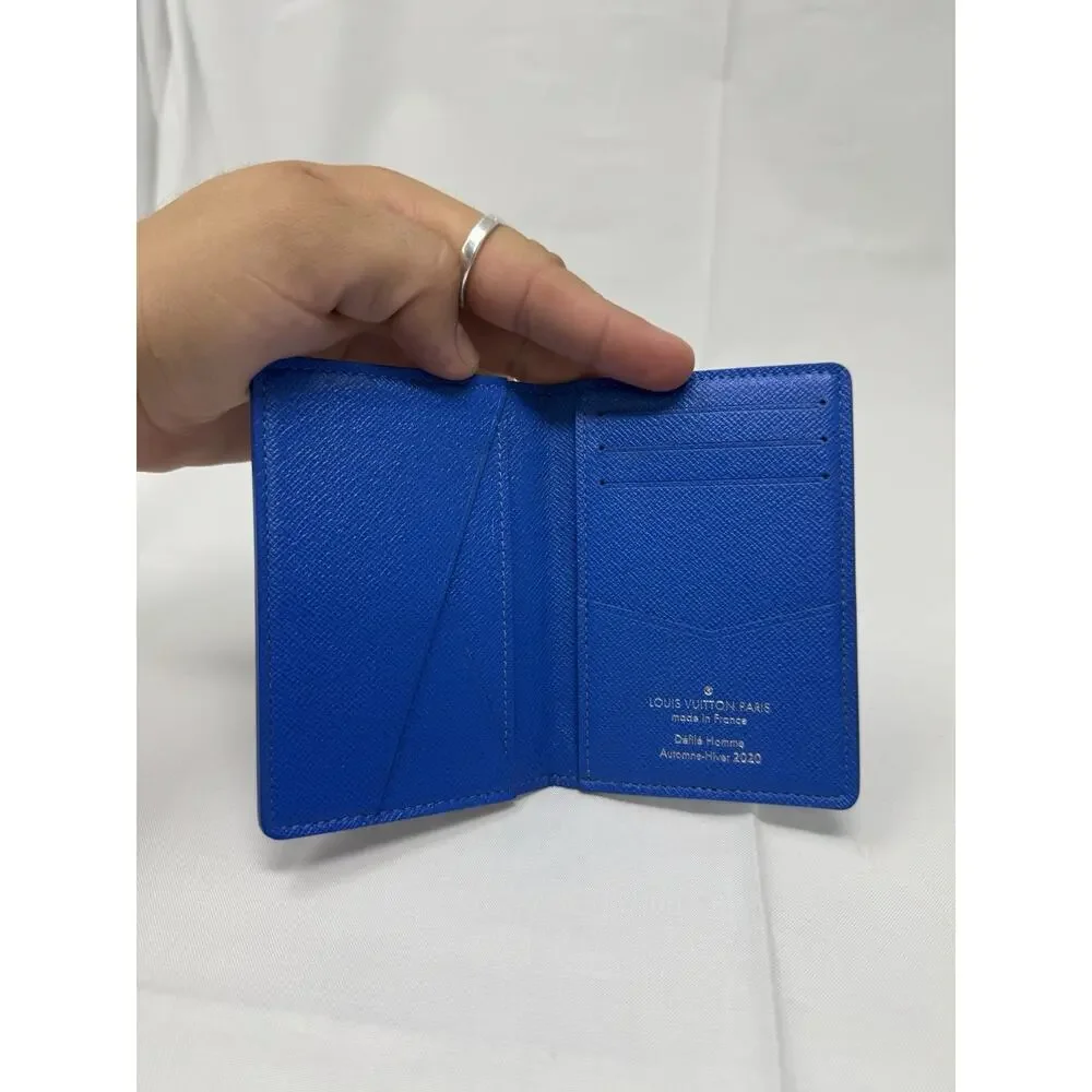 Louis Vuitton Clouds Virgil Blue White Monogram Logo Pocket Organizer Wallet